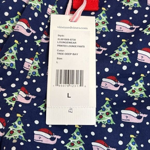 Vineyard Vines NWT Santa whale and tree Christmas lounge pants size L - Picture 12 of 14